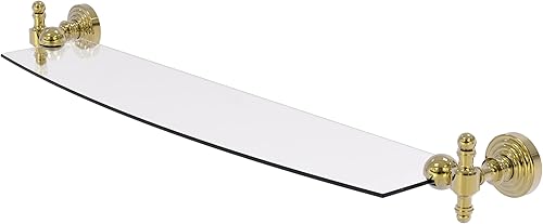 Miniatura 17 de Allied Brass RW-33/24 Retro Wave - Estante de cristal de 24 pulgadas, color blanco mate Mate blanco,Mate negro,Latón antiguo,Bronce antiguo,Bronce