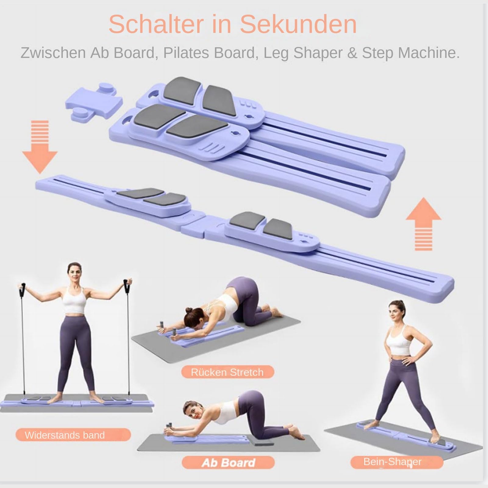 Portatile Pilates Reformer Portatile, Multifunzionale, Salutare, Portata | Attrezzatura Pilates per palestra e casa Allenamento Cardio per la Casa e Palestra Yoga Fitness Workout Attrezzo