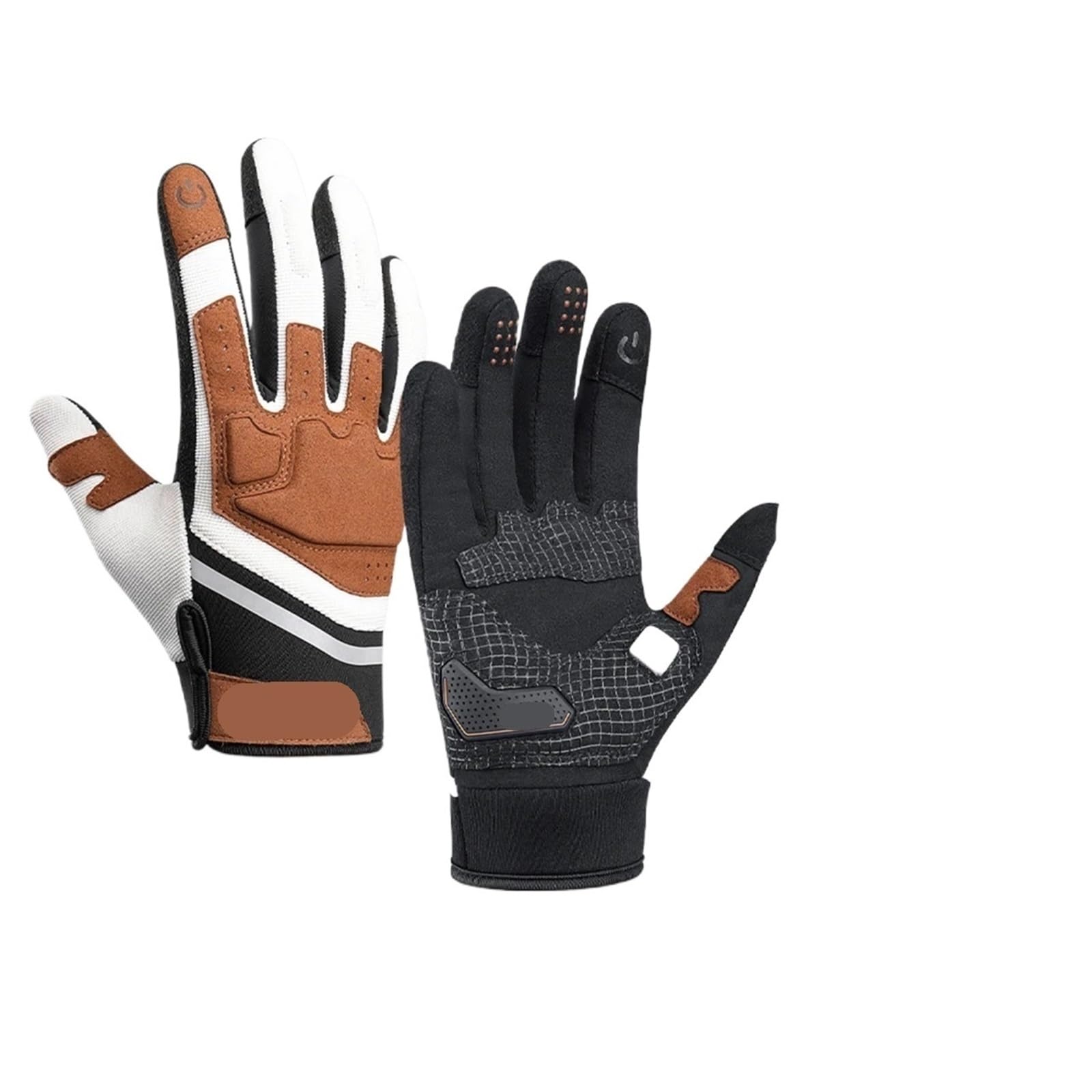 Gants d'escalade Gants de Cyclisme d'hiver Thermiques Chauds Coupe-Vent Doigt Complet imperméable Gants d'escalade de vélo for Hommes Femmes pour Escalade(Brown,M)