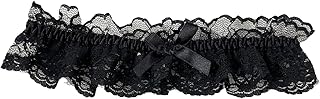 VILITI Garters for Brides,Wedding Lace Bridal Garter Set Women\'s Prom Stretchy Garter Belt Dresses Accessories Perfect Garter Lingerie Leg Personalised Garter Belts,for Bride to Be Wedding Party (Black)