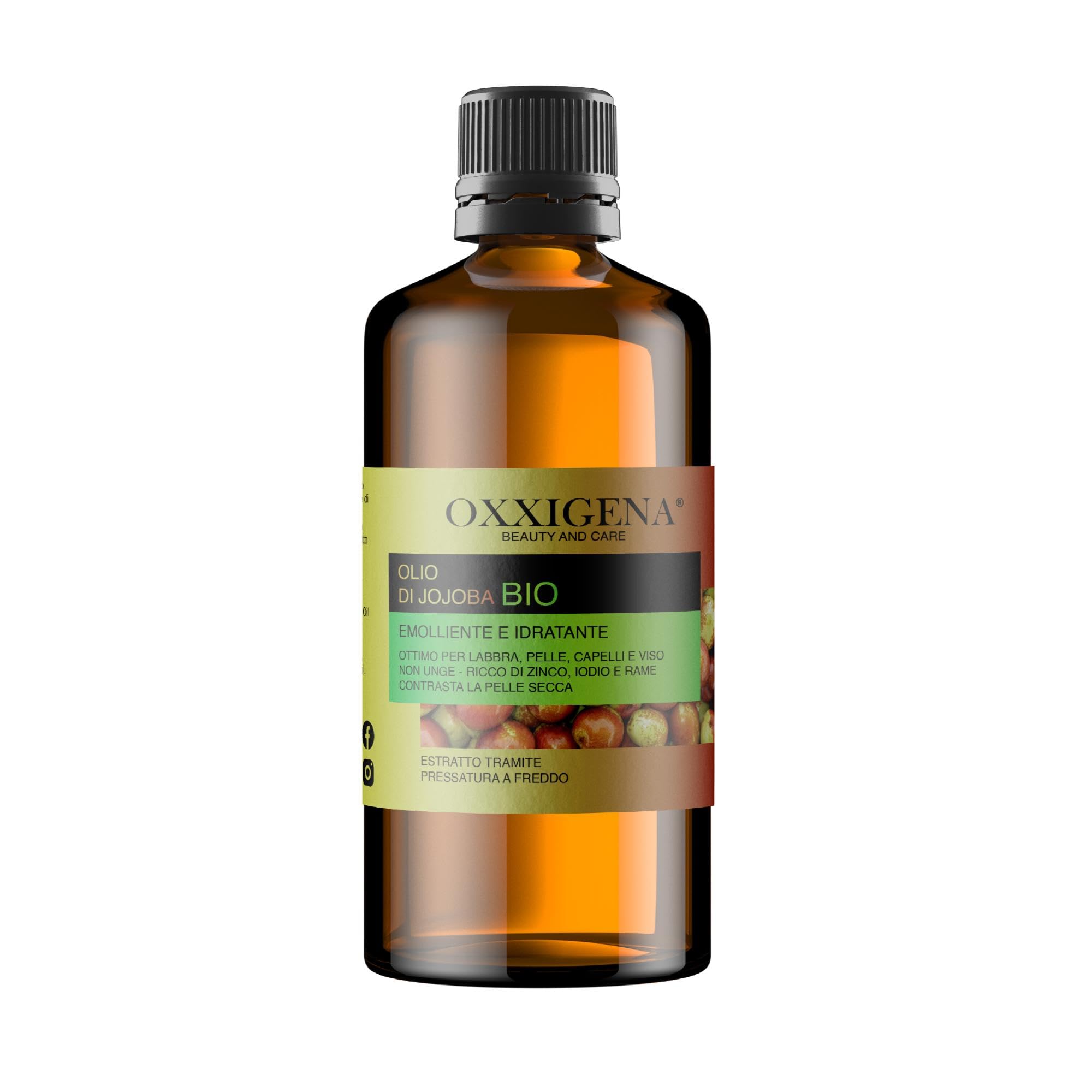 Oxxigena - Aceite de Jojoba BIO 100% Puro, Paquete de 1000 ml, Prensado en Frío, Hidrata y Nutre Profundamente la Piel, Da Brillo al Cabello, Vegano y Sin OGM