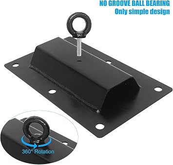 Luwint Ceiling Mount Punching Bag Hanger, Heavy Duty Ceiling Bracket Hook for Heavy Bag, Swing, Hoop, Pulleys and Harness, 660lbs