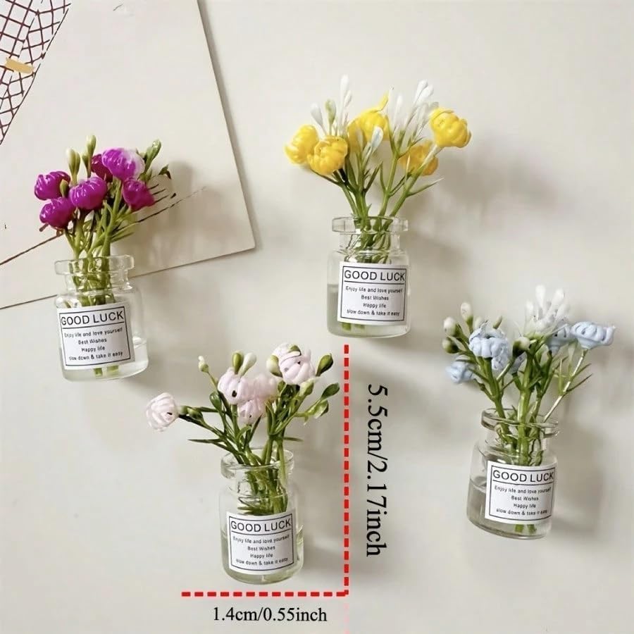 8 piezas imanes mini jarrón 3D decoración cocina miniatura 6
