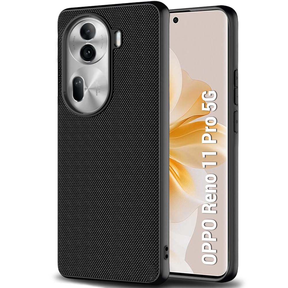 TheGiftKart Back Cover Case for Oppo Reno 11 Pro 5G | Slim & Lightweight | Ultra-Premium Design | Camera Protection Bump | Fabric Texture Case Cover for Oppo Reno 11 Pro 5G (PC & TPU, Black) (B0CV7Y1FT7) Amazon Price History, Amazon Price Tracker
