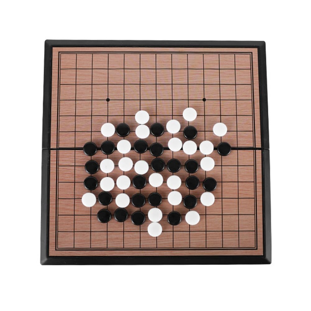 Juego de Ajedrez Go Clásico: Tablero de Ajedrez Plegable Magnético Go Gobang, Damas de Plástico, Regalos para Amantes de los Juegos, Portátil y Duradero.