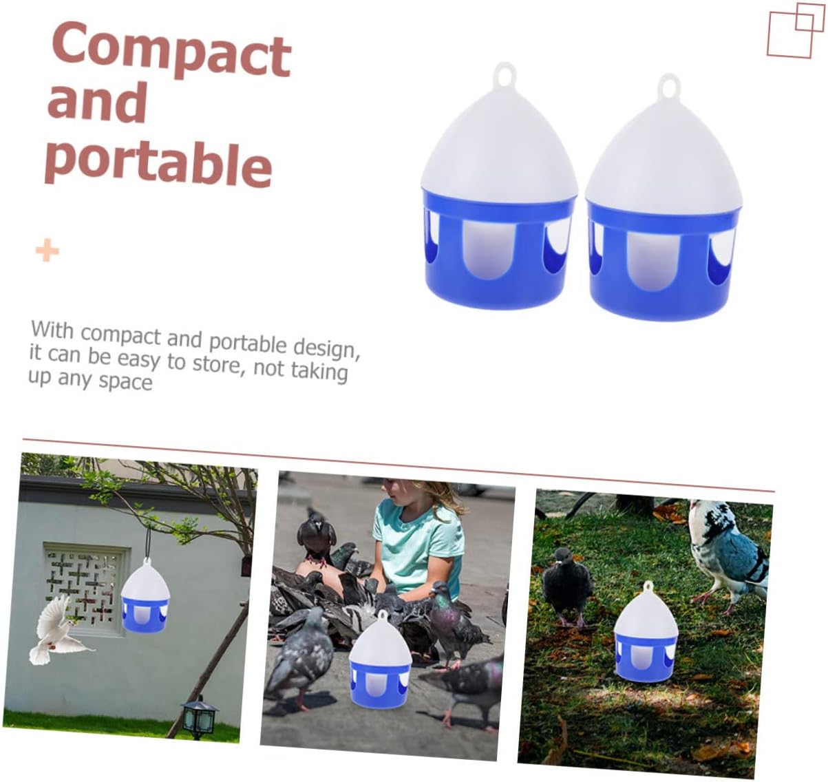 MERRYHAPY 2pcs Convenient Bird Water Feeder Pet Bird Water Container Watering Device for Parrot Pigeon Dove