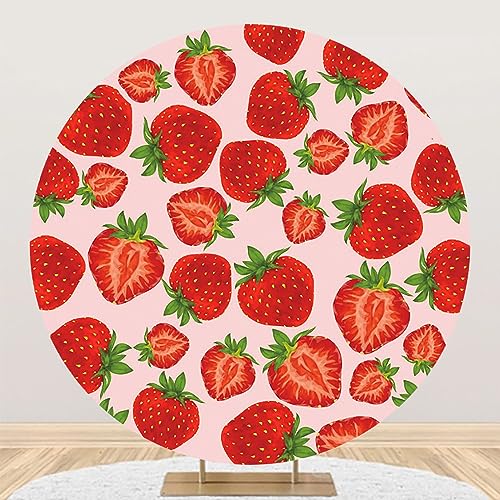 Cercle pour photographie fête d'anniversaire à thème fraise Renaiss