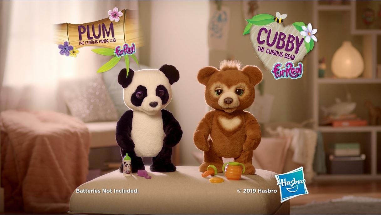 Amazon.com: FurReal Cubby,The Curious Bear 互動毛絨玩具,適合4 歲及