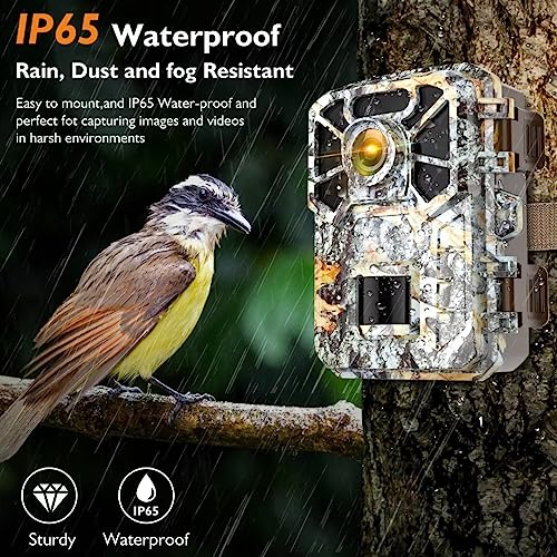 30MP 2K Trail Camera - Latest Sensor, Wide-Angle View, 0.2s Trigger Speed, 2'' HD TFT Screen, Waterproof Game Camera with 4 Batteries and 32GB Micro SD Card - Ideal for Wildlife Monitoring. - Thumbnail 3