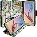Galaxy S7 Edge Case, Samsung Galaxy S7 Edge Wallet Case, Wrist Strap Flip Folio [Kickstand Feature] Pu Leather Wallet Case with ID&Credit Card Slot For Galaxy S7 Edge, Colorful Tree