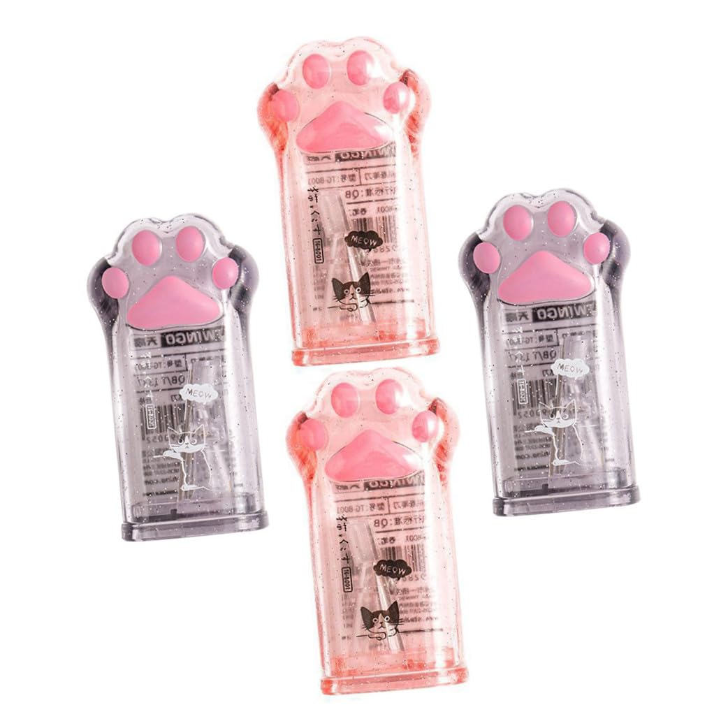 5 Set Affilatrici Manuali Bellissimo Temperamatite Simpatici Temperamatite Manuali Animali Dei Cartoni Animati Tagliapenne Manuale Mini Strumenti Metallo 4 Pezzi * 5