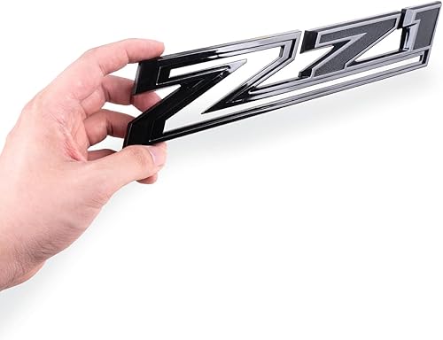 2019-2023 Nuevos emblemas Z71 de 2 piezas para Silverado (negro brillante)