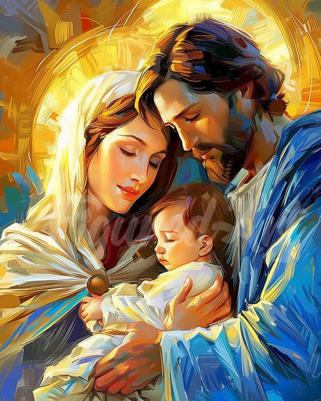 Image of TULIP N TURTLE HOLY Family DIY 5D Diamond Painting Kit Round Dril Cross Stitch