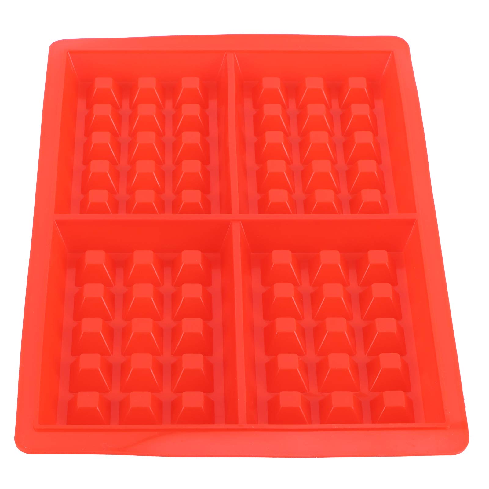 YYYFEI Lot De 4 Moules à Gaufres En Silicone Forme De Cœur - 5 Cavités - Antiadhésifs Pour Gaufres, Muffins, Crêpes