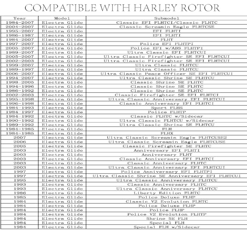 Image of 11.5'' Front Brake Rotor Compatible with Harley Rotor Electra Glide,Road King,Road Glide, Street Glide,Front Brake Rotor Kit Brushed Finish Stainless
