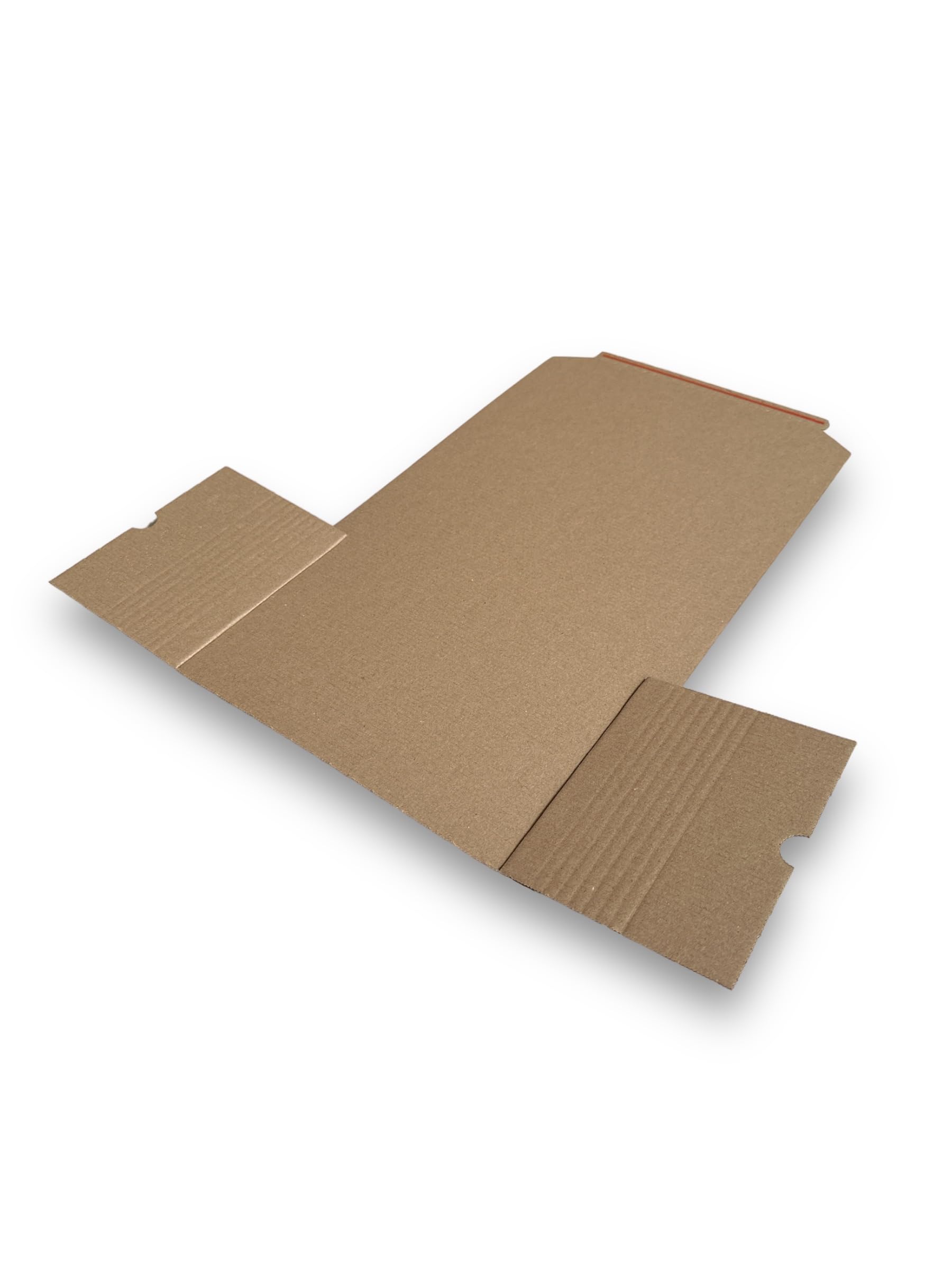 DeineFairpackung - 100 Stück Buchverpackung Din C5 Wellpappe selbstklebend in Braun - Größe 245x165x70mm mit variabler Füllhöhe - Buchverpackung aus Karton für Büchersendung reißfest