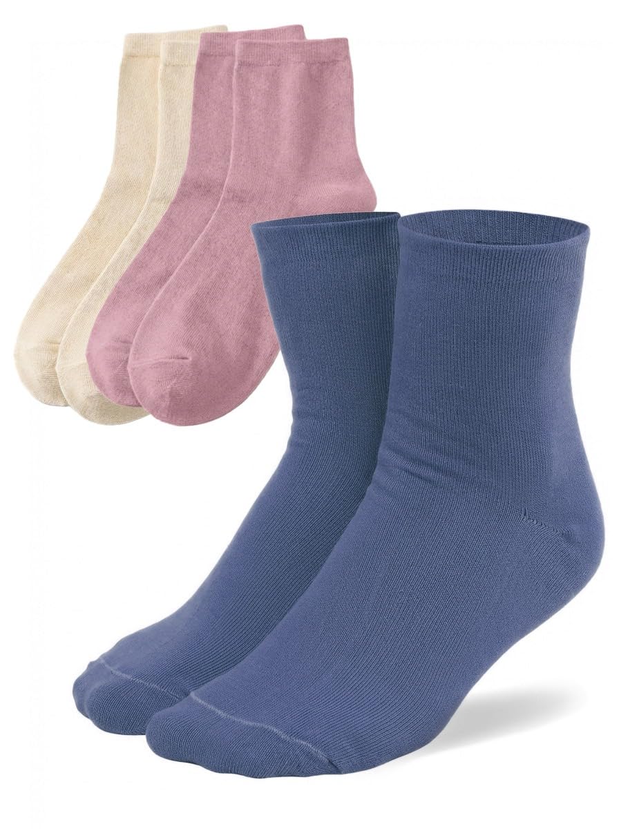 MILENA Calcetines Mujer Algodón Transpirables y Suaves Pack de 3 Pares Sin Costuras Cómodos y Elegantes para Uso Diario Regalo Mujer Talla Única — view 14