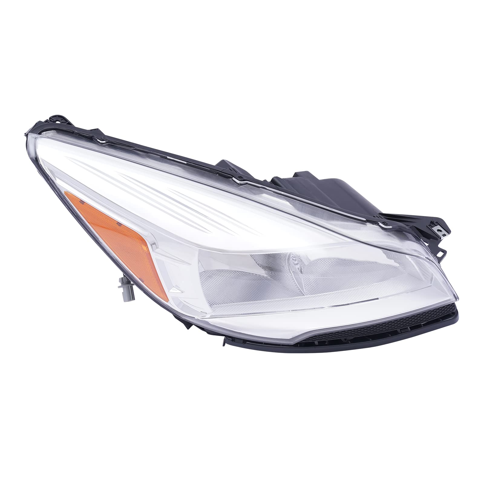 Headlight Assembly Compatible with 2013-2016 Ford Escape Right Passenger Side Halogen Headlamp (Right Passenger Side)