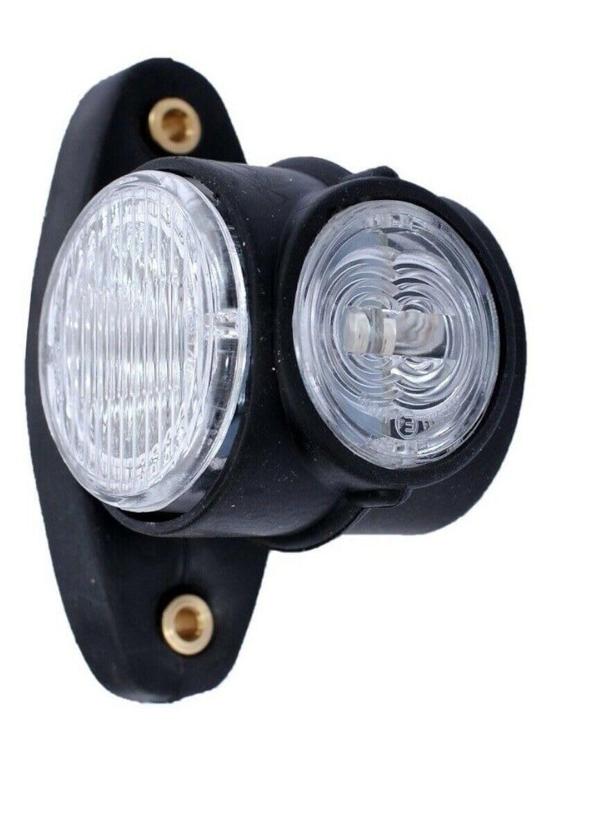 J/J Coppia Luci di Posizione Luce Ingombro LED 12-24V Camion Van Bus Autobus 3 Colori Bianco Rosso Arancio