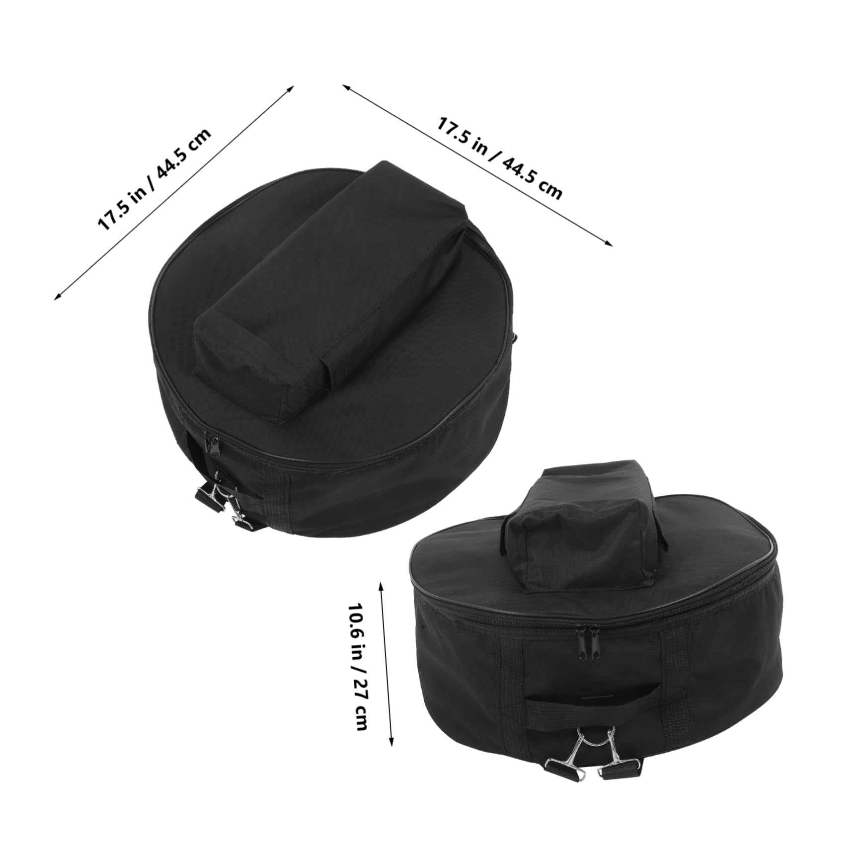 GOOHOCHY Snare Drum Case Backpack Oxford Cloth Accessory Storage Bag for Marching Drums