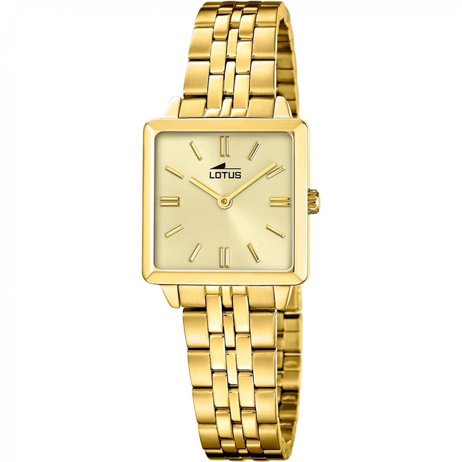 LOTUS Reloj Mujer Analógico de Acero Inoxidable 316l Dorado
