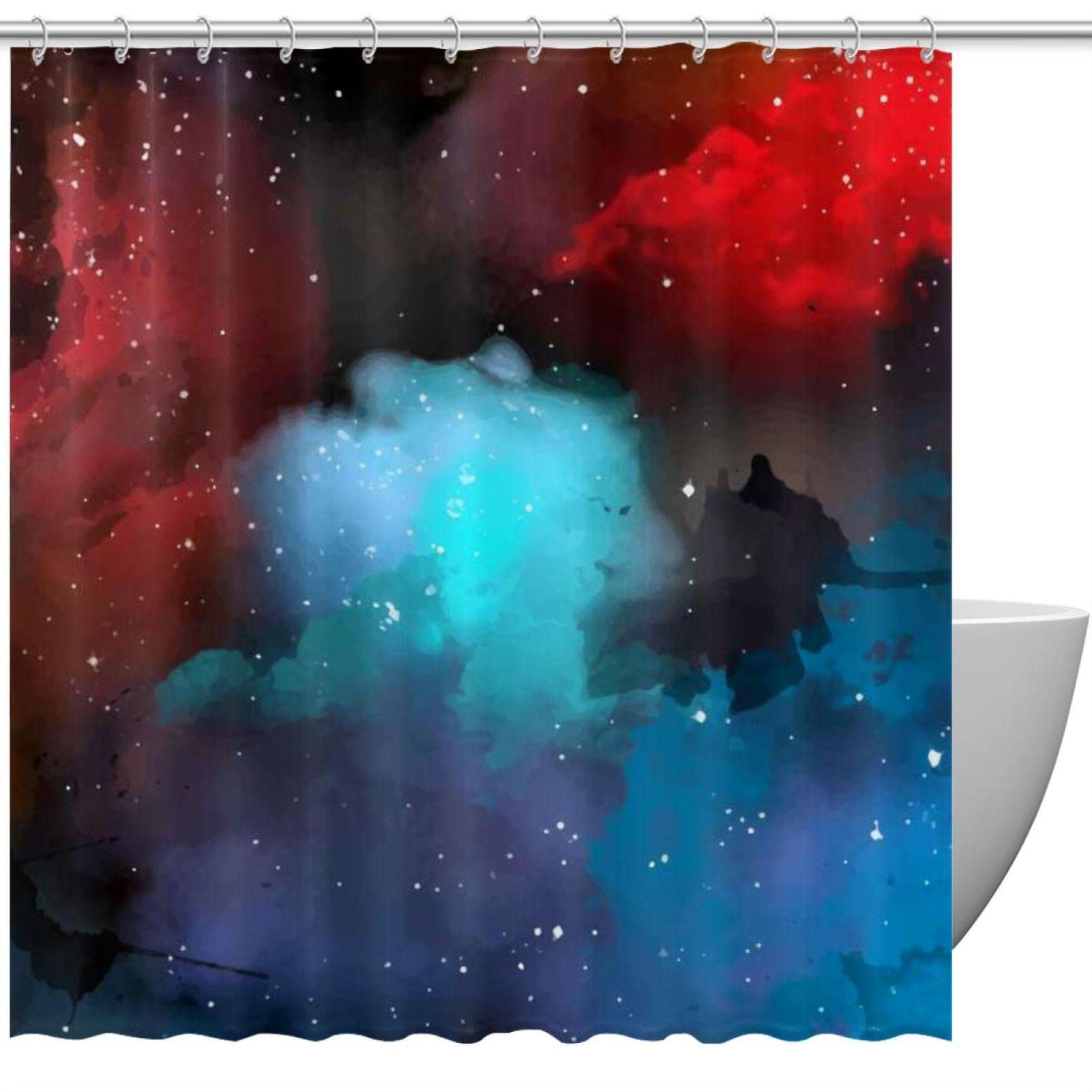 Rideaux de douche abstraits 183x183cm pour baignoire avec 12 crochets