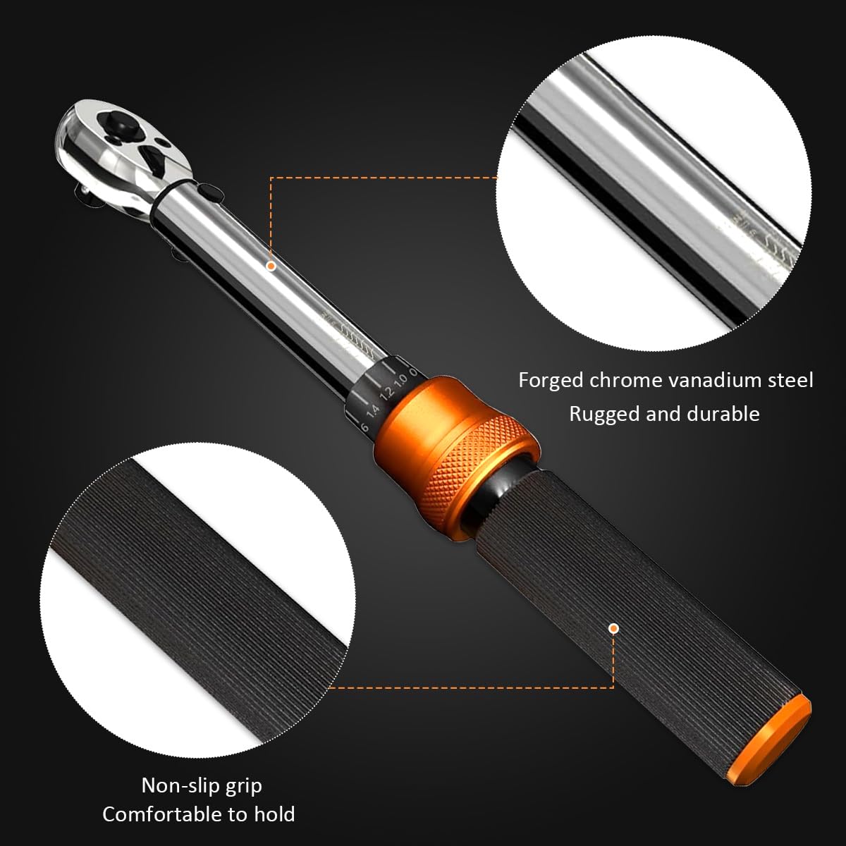 OctBird Coffret Clé Dynamométrique 1/4 13Pcs Clé Dynamométrique Moto Vélo 1-25 Nm Torque Wrench Adjustable Torque Screwdriver Set avec Extension, Coffret, Douilles Magnétique pour Vélo Moto