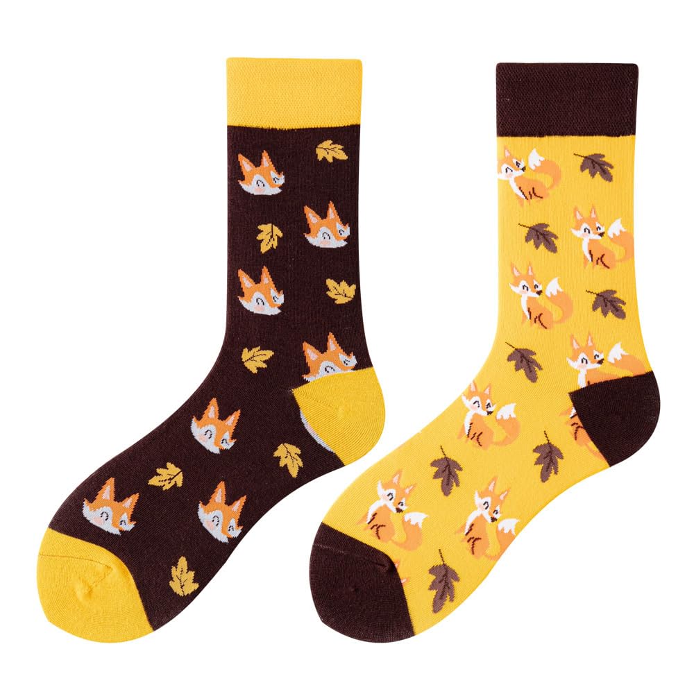 Calcetines Divertidos Unisex para Mujer y Hombre con Diseños Asimétricos en Par - Temas Animales, Comida, Fruta, Deporte y Arte en Algodón - Ideal para Regalos — view 134
