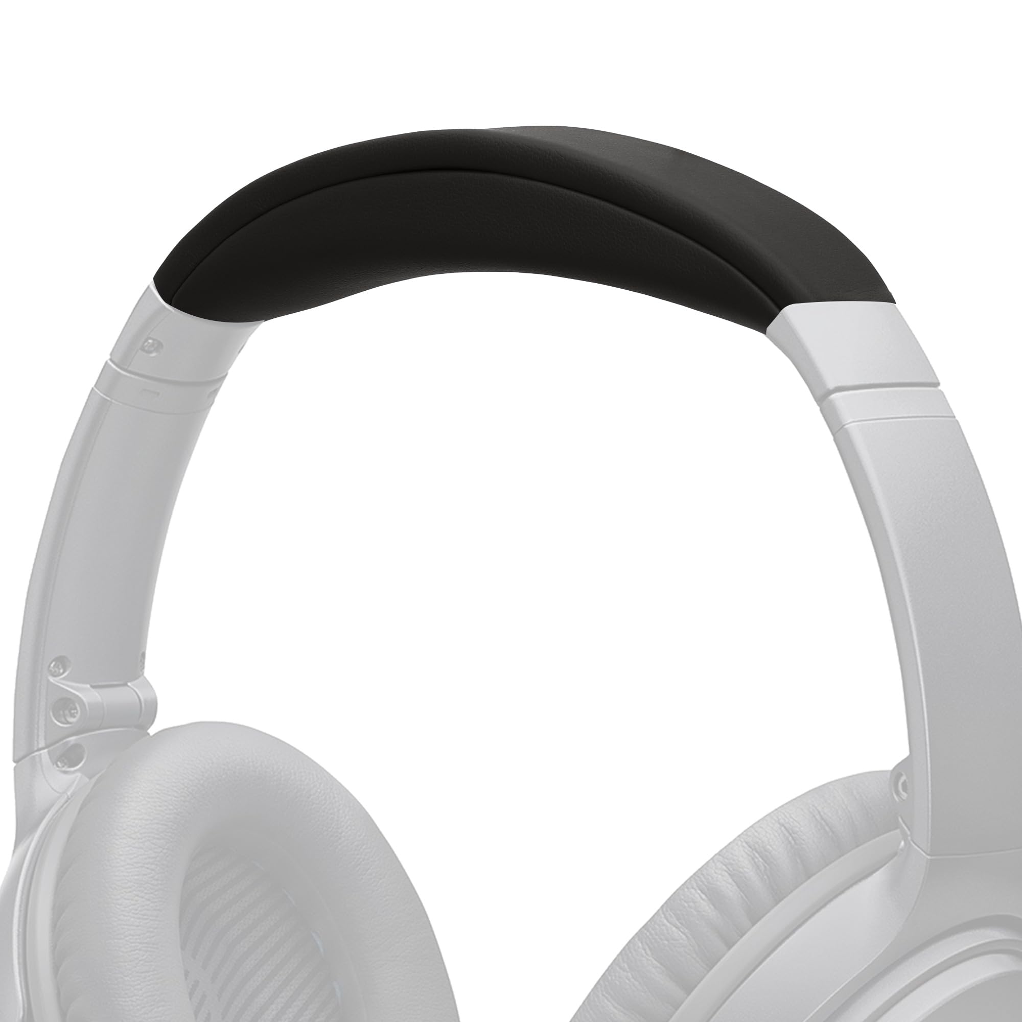 kwmobile Headphone Cushions Compatible with BoseQuietcomfort 35 / QC35 / Quietcomfort 45 / QC45 Cover - Faux Leather Replacement Pads for Headphones - Black