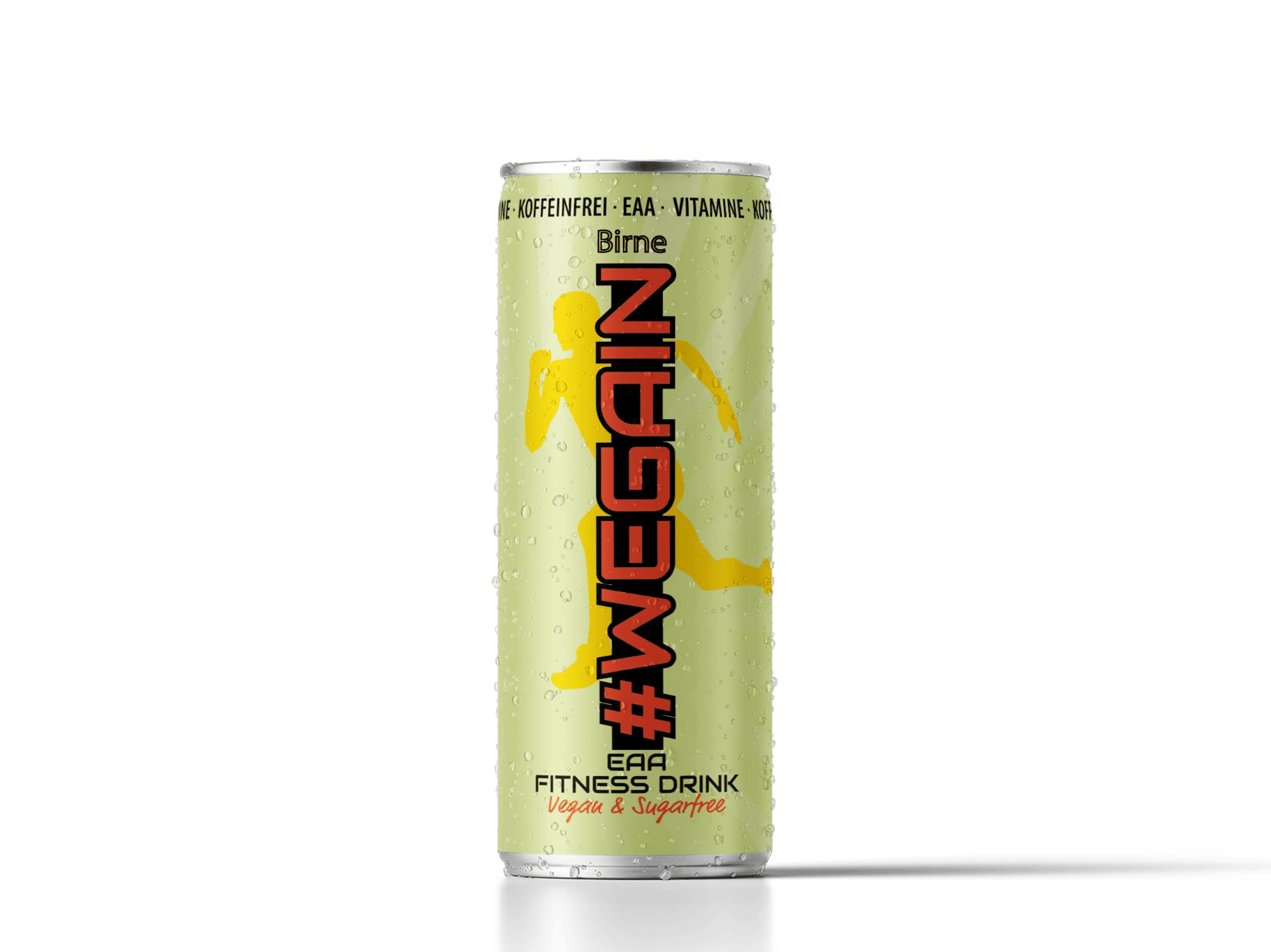 #WEGAIN Birne EAA-Drink, 24 Dosen x 330 ml inkl. Pfand, ohne Zucker, vegan, koffeinfrei für Muskelaufbau und Regeneration