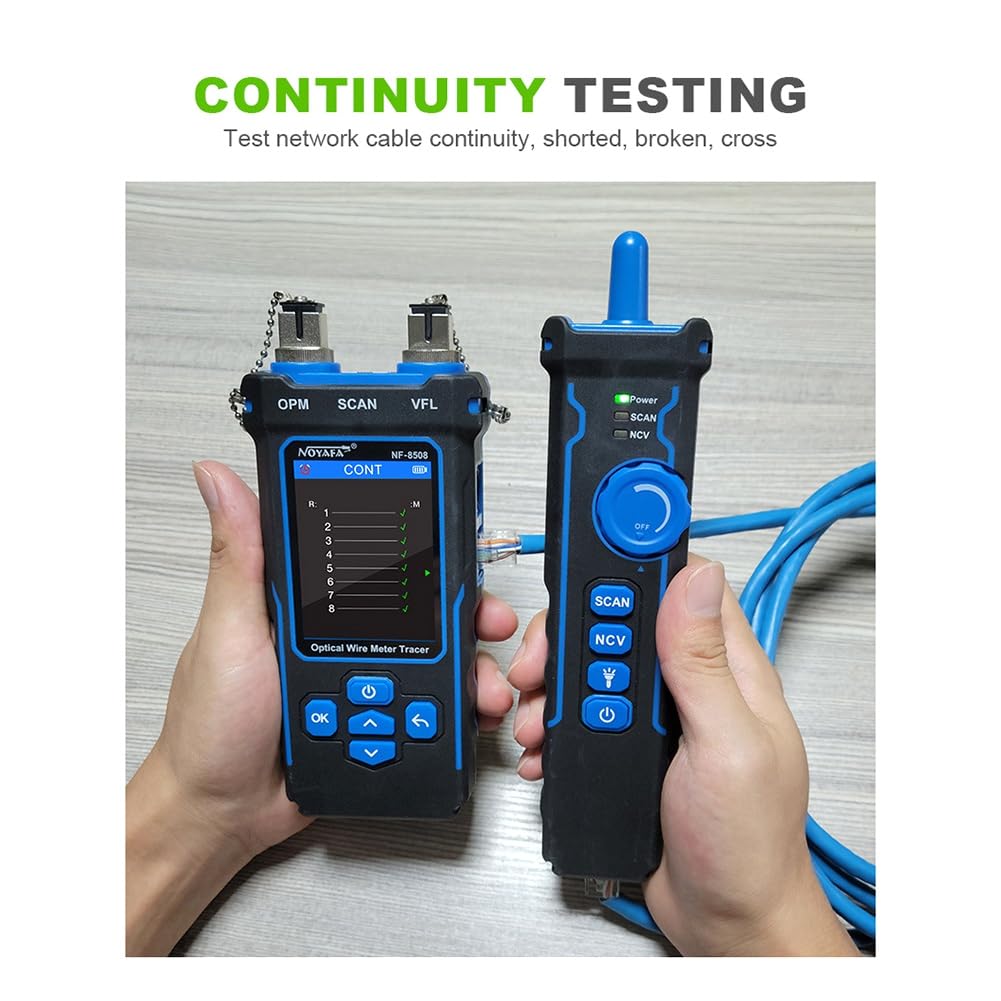 8508 Kabel-Tracker LCD-Display LAN Optisches Leistungsmessgerät Tester Zur Längenmessung Drahtkarte Netzwerk-Kabel-Tester 10mw