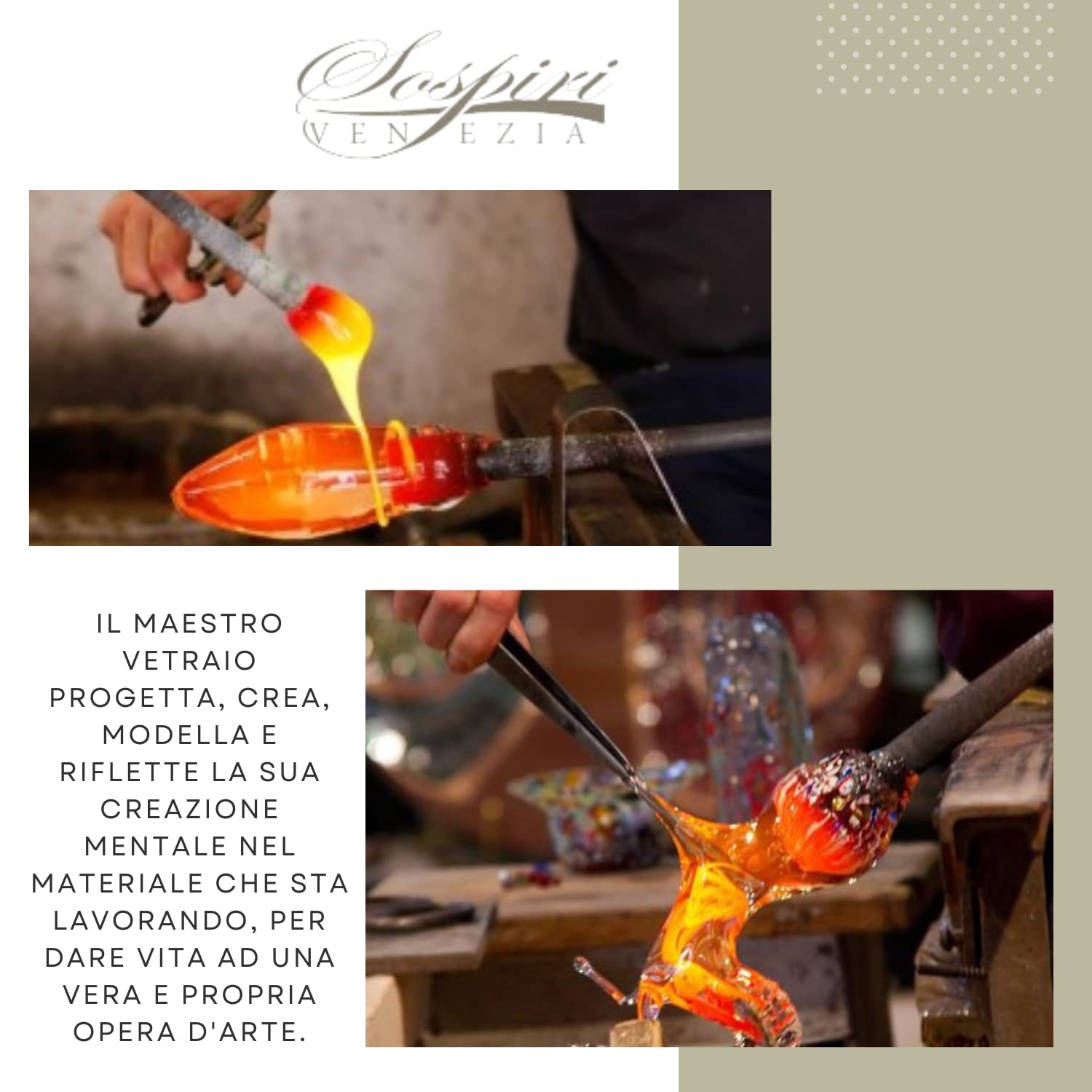Sospiri Venezia Svuotatasca Piatto Soprammobile Albero della Vita Vetro Murano Decorato Murrine e Foglia Oro Idea Regalo Realizzato a Mano Made Italy (30x13 cm)