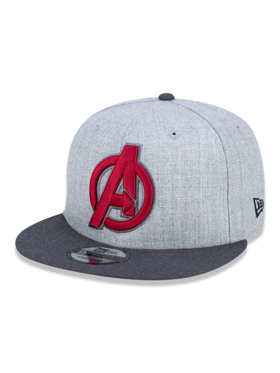 New Era Men's Heather Graphite 9Fifty Snapback Marvel Comics Cap - Heather Avengers Grey