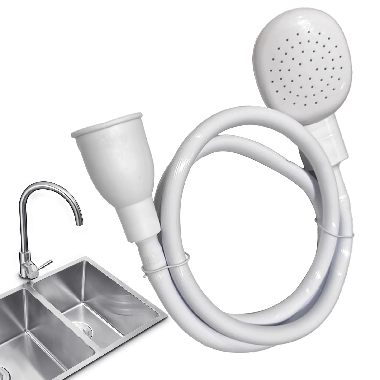 6.56FT/2M Sink Spray Rubber Hose,Sink Hose Sprayer Attachment for Washing