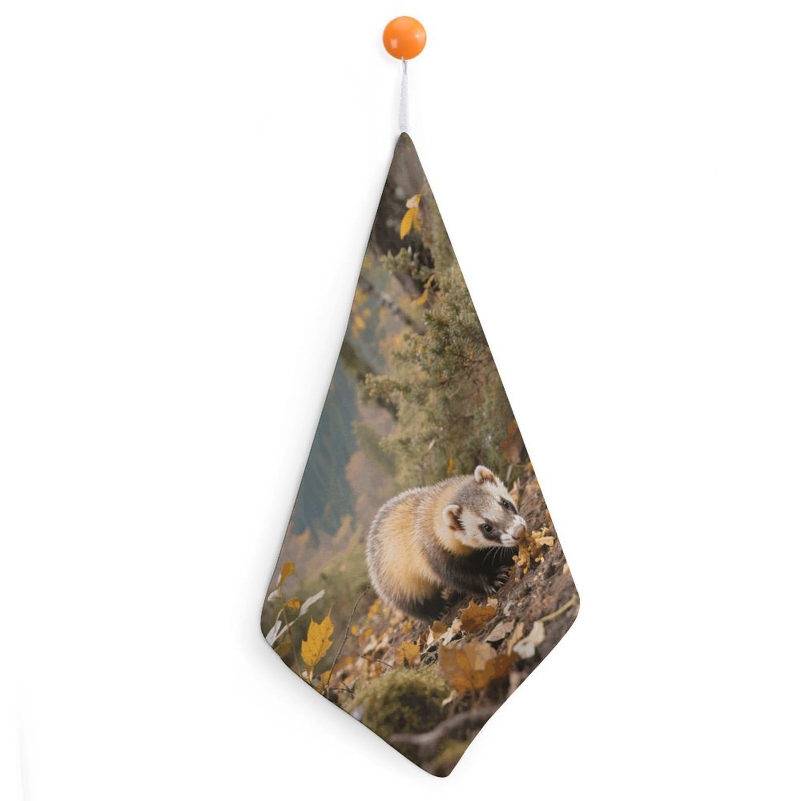 VstaDank Ferret - Badger Hand Towel Skin Friendly Face Towel Machine Washable Washcloth Reusable Makeup Remover Cloth Soft Feel Fingertip Towels Multi-Purpose Wash Cloth for Bathroom