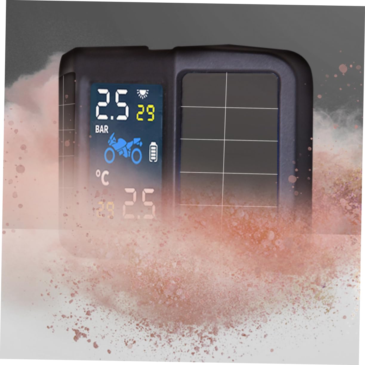 1set Solar Tire Pressure Sensor Compatible for Motorcycles Easy Install Tire Pressure Monitor