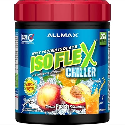 ALLMAX Isoflex Chiller clear whey protein isolate, Citrus Peach, 1 lb