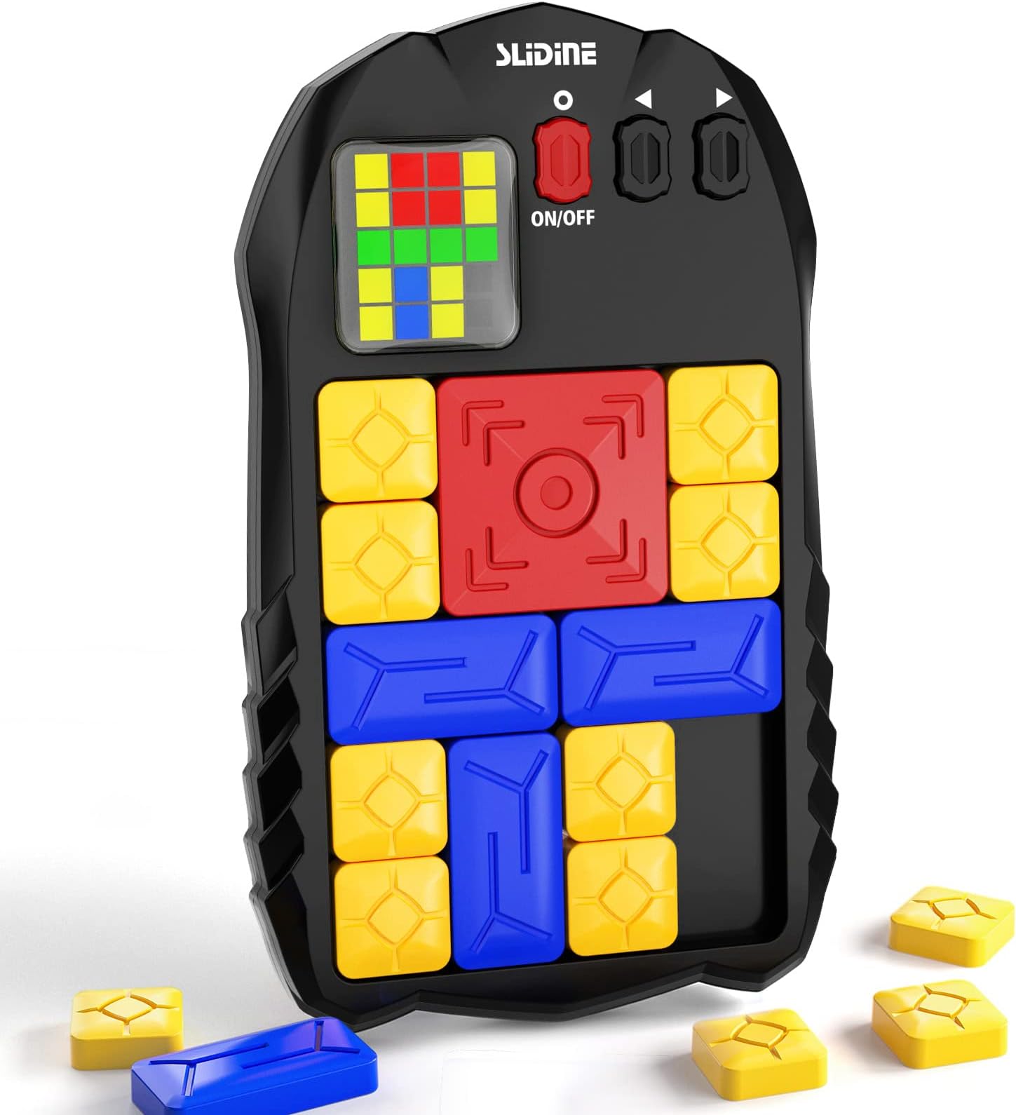 TEMI Handheld Slide Puzzle Games, 500+ Levels Super Slide Game Brain Teaser Puzzles Travel Fidget Toys Party Games Console STEM Learning Toys Kids Gift Kids Teens Adults