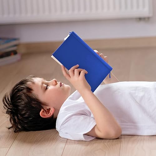 Miniatura 6 de KICNIC Paquete de 3 fundas azules para libros, elásticas de 6 x 9 pulgadas, adecuadas para la mayoría de libros de tapa dura, hasta 8.5 x 9.5