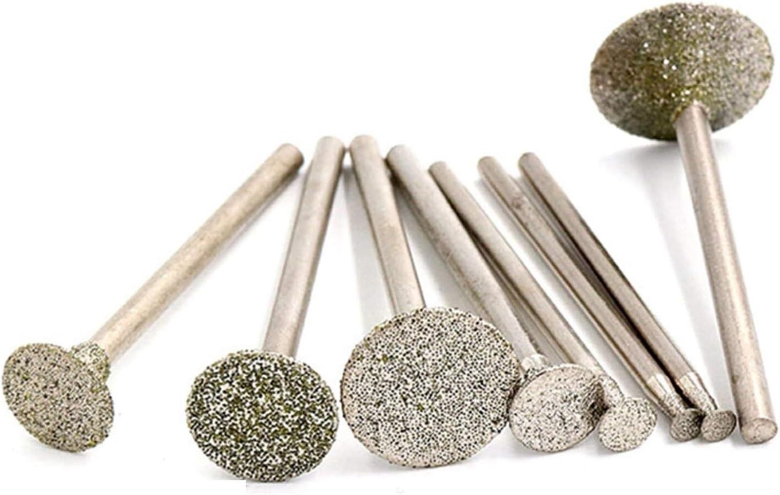 Lima de escofina de metal, juego de limas de aguja, 10 piezas de juego de brocas de diamante de 2,35 mm, utilizada for tallar agujas de jade, herramienta de pulido de limas rotativas, lima resistente