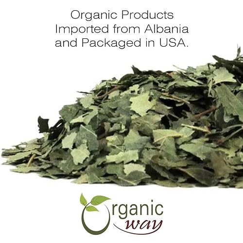 Miniatura 5 de Organic Way Hoja de abedul seca entera (Betula pendula) - Cosecha silvestre europea  Certificado orgánico y Kosher  Crudo, vegano, sin OMG y sin