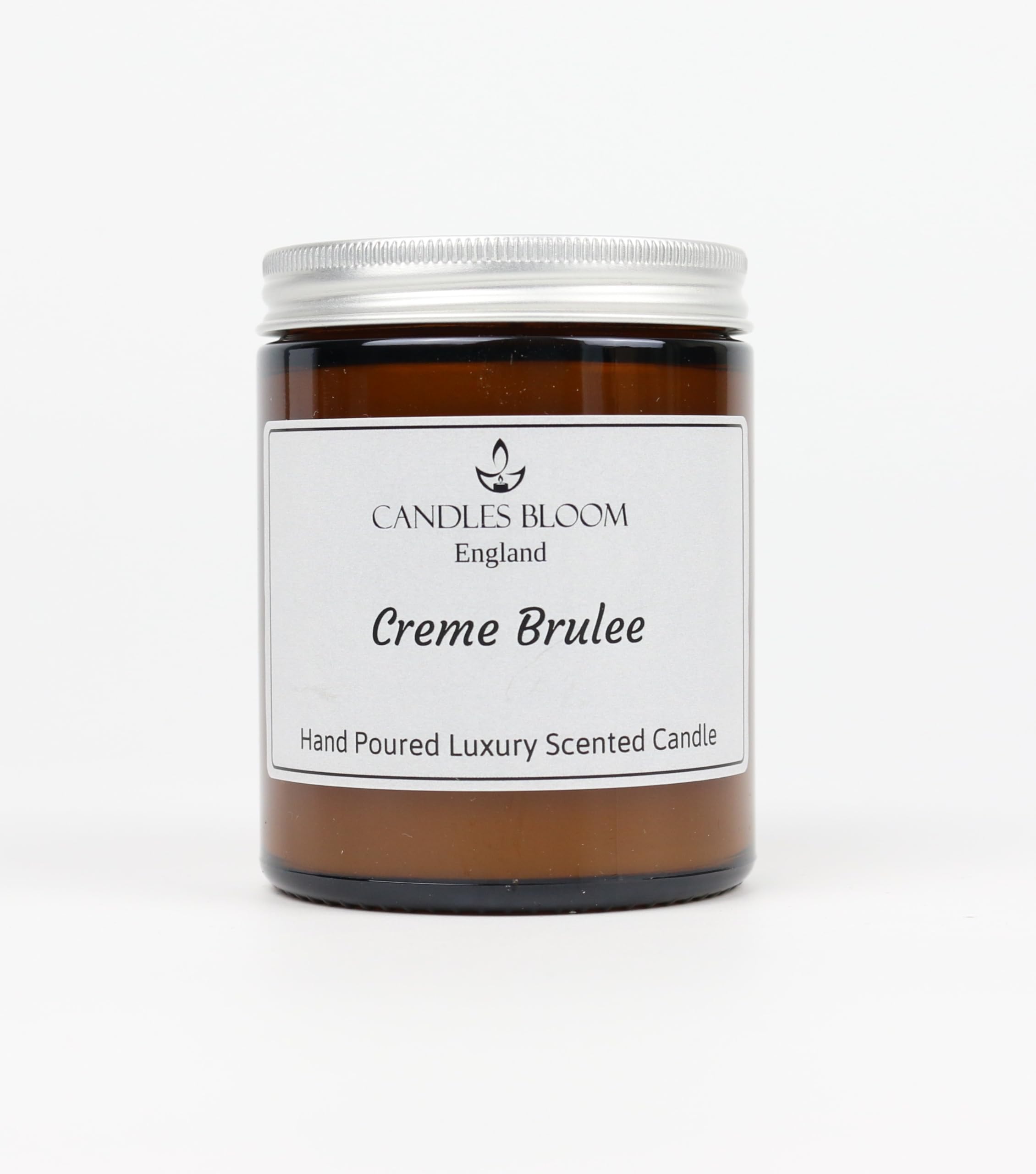 Creme Brulee 180ml Amber Jar Scented Candles - 35 Hour Burn Time - Eco & Vegan Friendly