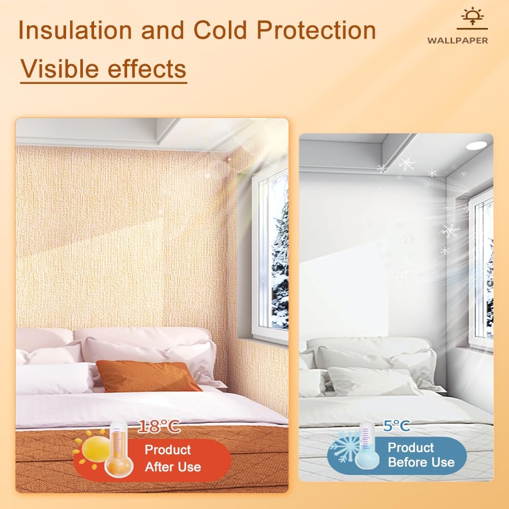 Panel de aislamiento térmico autoadhesivo de espuma IXPE | Aislamiento de pared multicolor 50 x (280-2000)cm: panel insonorizado para la oficina en casa (White,W 50 x 1000 cm)