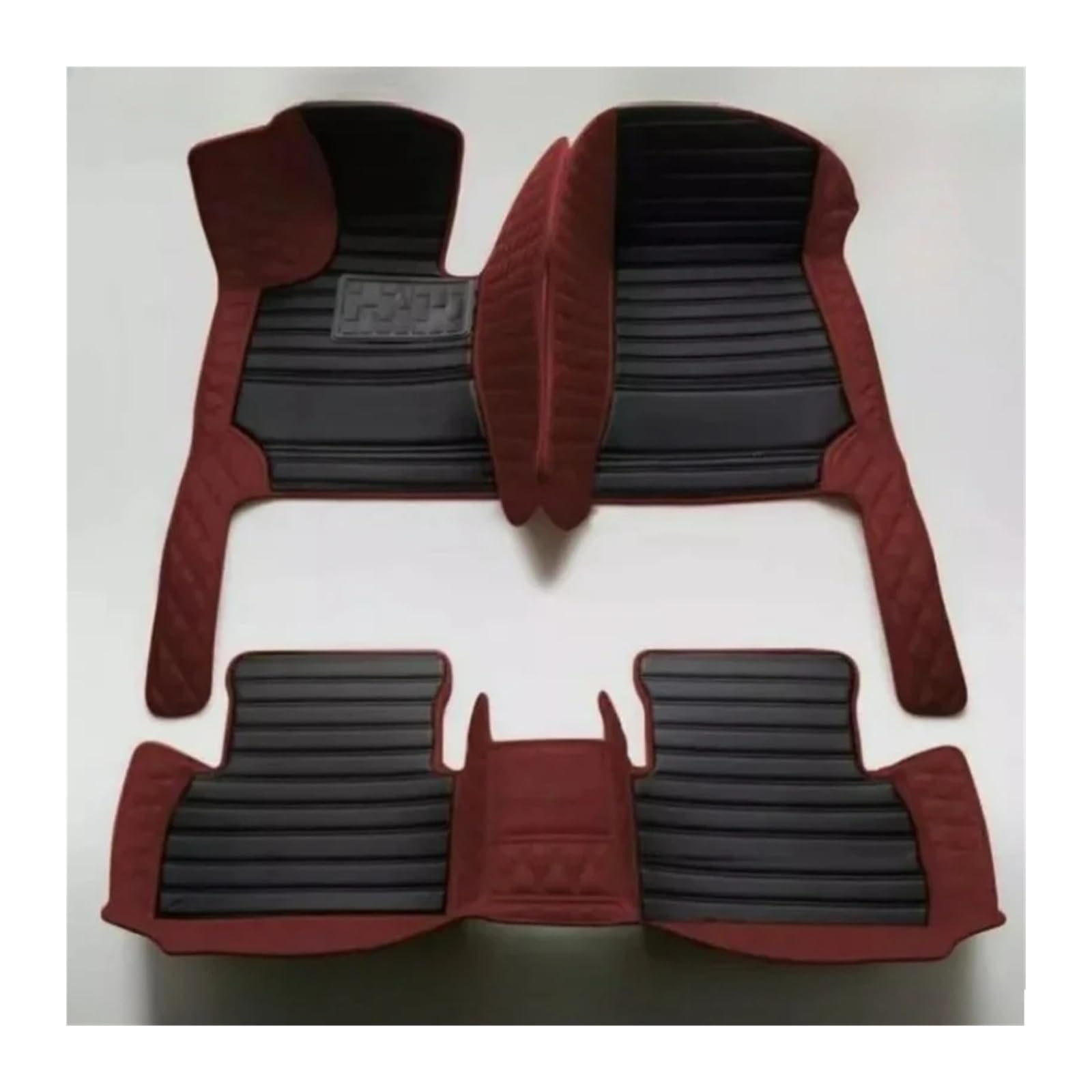 Fußmatten Für Hyundai Für I30 GD 2012-2017 Leder Wasserdicht Anti Slip Interior Custom Auto Fußmatten Fuß Liner teppichAuto(Striped Black 3)