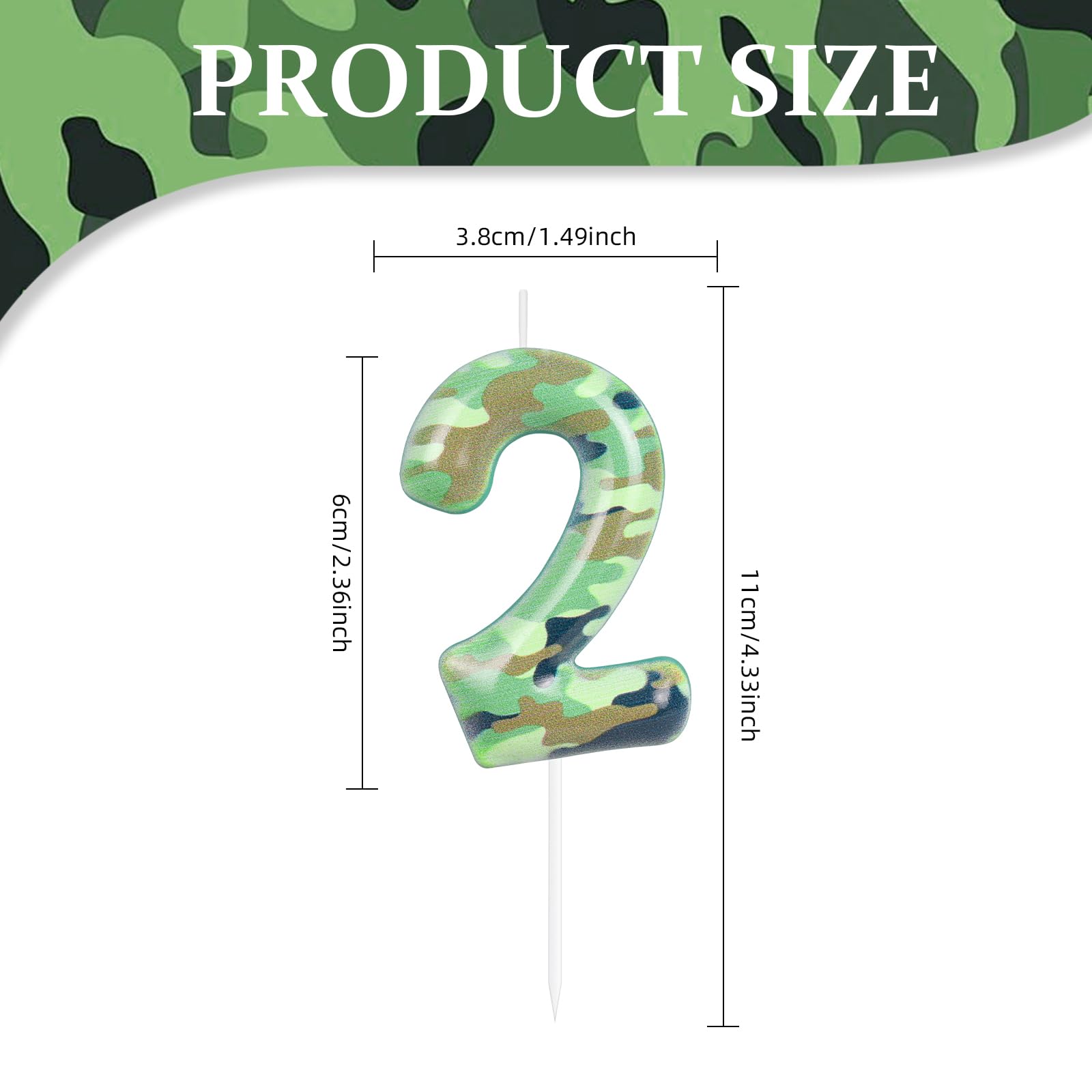 Camo 13th Birthday Candles Number 13 Candle Army Themed Birthday Cake Topper Cake Candles Camo Happy 13th Birthday Party Cake Decorations for Boys Birthday Hunting Party Camouflage Graduation Party