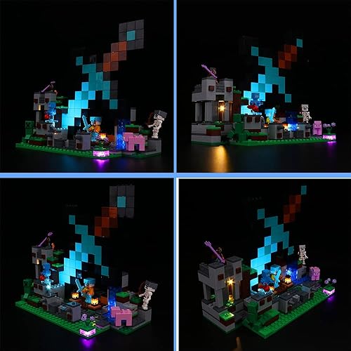 Miniatura 9 de VONADO Kit de luces LED para Lego Minecraft The Frog House 21256 (solo luces, sin modelos) Juego de iluminación creativa Accesorios compatibles con