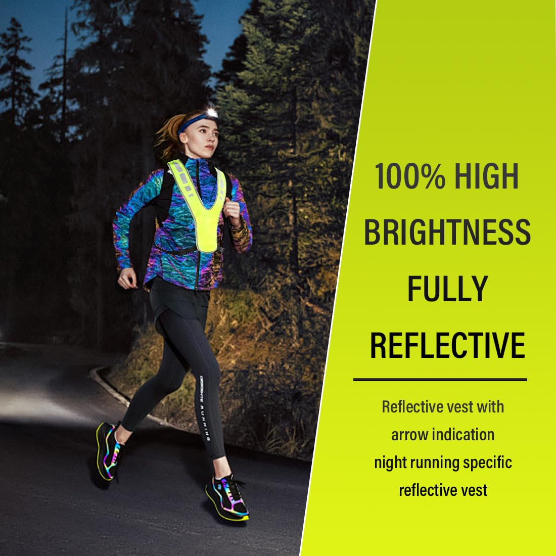 Gilet Fluorescent Réfléchissant Jaune – Taille Unique, Sans Manches, Maille Légère, Pour Vélo, Running, Moto électrique Et Activités Nocturnes