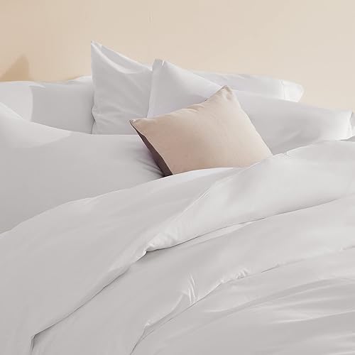 Miniatura 24 de Sonive Juego de funda de edredón tamaño King, juego de edredón de microfibra cepillada suave de 3 piezas con cierre de cremallera, 8 lazos