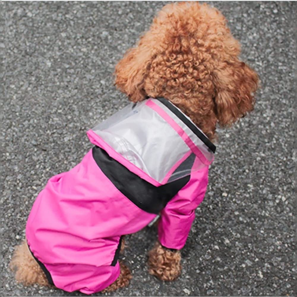 Impermeable para Perros, Mono Impermeable for Perros, Reflectante, Chaqueta con Capucha, Ropa for Exteriores for pequeños, Suministros for Mascotas(Pink,XS)