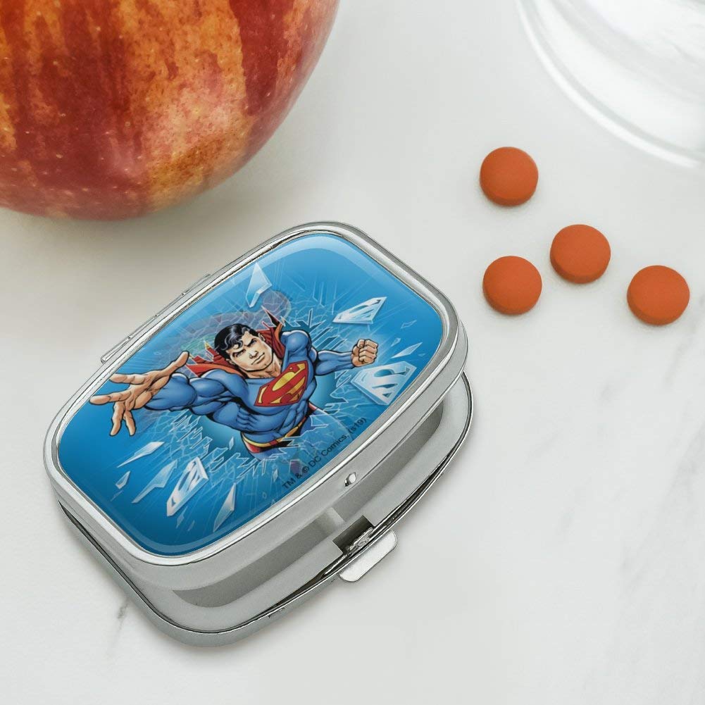 Superman Breaking The Ice Rectangle Pill Case Trinket Gift Box